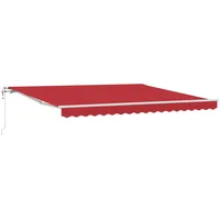 VidaXL Automatische Einziehbare Markise Rot 400x350 cm