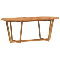 VidaXL Garten-Esstisch Oval 200x90x75 cm Massivholz Akazie