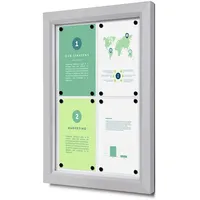 Showdown Displays Abschließbarer Schaukasten SLIM Outdoor - 4x DIN