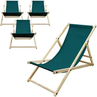 ECD Germany 4er Set Liegestuhl Strandliege Sonnenliege Gartenliege Klappstuhl
