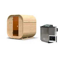 Karibu Quadro 1 inkl. 9 kW Bio-Kombiofen + int.