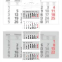 Adina 2026 ADINA Fünfmonatskalender 110x33cm mit Tagesanzeiger in Blockform