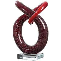 GILDE GLAS art Glas Art Skulptur Curvum - rot