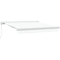 VidaXL Manuelle Einziehbare Markise Weiß 350x250 cm