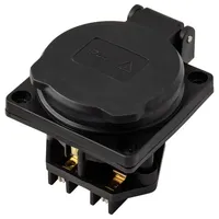 Sygonix SY-6746374 Schutzkontakt-Steckdose IP44 Schwarz