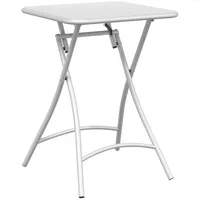 VidaXL Gartentisch Klappbar Weiß 55x55x73 cm Stahl