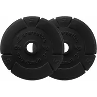 Energetics Hantelscheibe Guss 2 x 1,25 kg, Schwarz, 2