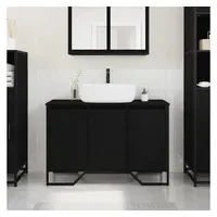 VidaXL Waschbeckenunterschrank 91 x 60 x 35 cm Schwarz
