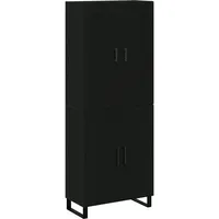 VidaXL Highboard Schwarz Eiche 69.5x34x180 cm Ingenieure Holz