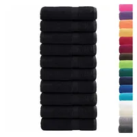 VidaXL SOLUND Handtuchset 70 x 140 cm schwarz 25