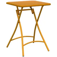 VidaXL Gartentisch Klappbar Senfgelb 55x55x73 cm Stahl