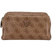 GUESS Utensilientasche Zamira Double Zip Latte Logo