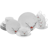 CreaTable Kaffeeservice Luna Hirsch, - multicolor