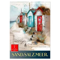 Calvendo Sand.Salz.Meer. (Wandkalender 2026 DIN A3 hoch), CALVENDO Monatskalender: