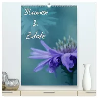 Calvendo Blumen & Zitate (hochwertiger Premium Wandkalender 2026 DIN