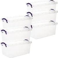 Centi 6 Stück Aufbewahrungsboxen, 3 Liter Boxen mit Deckel