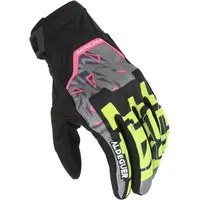 Macna Recon 2.0 Neon Motorrad Handschuhe, schwarz-grau-gelb, Größe XL