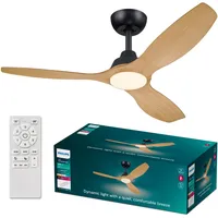 Philips Olas Deckenventilator, 3 Flügel, 132cm ⌀, 24 W