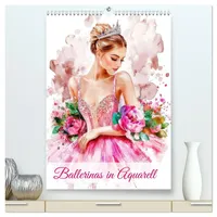 Calvendo Ballerinas in Aquarell (hochwertiger Premium Wandkalender 2026 DIN