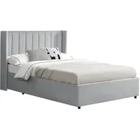 Juskys Polsterbett Savona 120x200 cm mit Stauraum, Lattenrost, Samt-Bezug,