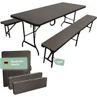 Lemodo Bierzeltgarnitur Set 3-tlg. Braun