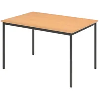Bümö Kantinentisch 120 x 72 x 80 cm Buche/Schwarz