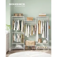 Songmics Garderobenständer Metall Weiß