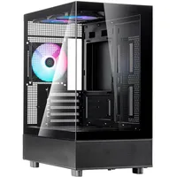 Silverstone FT04 Tower schwarz, Tempered Glass x 2)