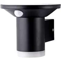 ChiliTec LED Solar Wandleuchte Edelstahl 17,0 cm inkl. Bewegungsmelder