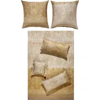 BASSETTI Bettwäsche Michelle V6 braun-beige/gelb 135x200 cm 40x80 cm