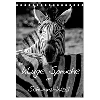 Calvendo Kluge Sprüche in Schwarz-Weiß (Tischkalender 2026 DIN A5