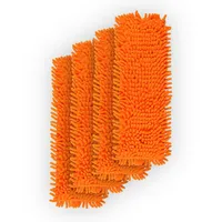 BestLivings Bodenwischer Ersatzbezug Mikrovelour Chenille Orange 4er Pack