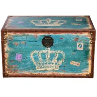 BIRENDY Truhe Kiste SJ14307 Krone Wappen England Holztruhe mit