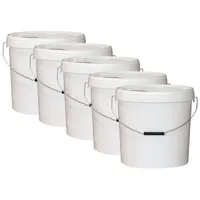 BIENEN SCHMIDT 5x 25kg Honigeimer weiß Eimer 20L Kunststoff