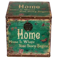 BIRENDY Truhe Kiste JS 14316 , Holztruhe mit Kunstleder