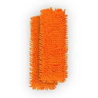 BestLivings Bodenwischer Ersatzbezug Mikrovelour Chenille Orange 2er Pack
