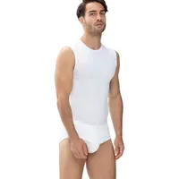 MEY Herren, City-Shirt weiß Baumwolle, & Mix unifarben, weiß,