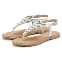 LASCANA "Zehentrenner, Pantolette, Sandalette, Sommerschuh", Sandale mit Schmucksteinchen und