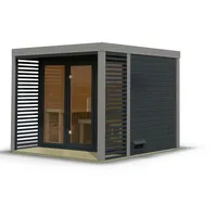 Karibu Saunahaus Ares 3 - Hybridhaus mit Metallrahmen -