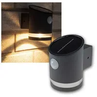 ChiliTec Solarleuchte Edelstahl IP44 mit Bewegungsmelder anthrazit