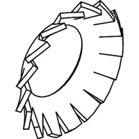 Industrial Quality Supplies DIN 6798 Fächerscheibe, FST galZn V