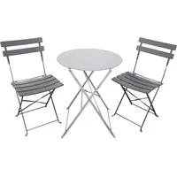 Hti-Living HTI-Living, Essgruppe, Essgruppe 3-teilig Cavo Grau (Eisen)