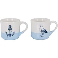 Levandeo Kaffeetasse 0,35 l Blau 2 St.