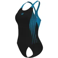 Arena Badeanzug Damen Schwarz/Türkis 46