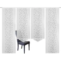 Home fashion 94334-101 | 4er-Set SCHIEBEGARDINEN | Jacquard, Farbe: