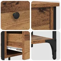 VidaXL Nachtschrank 33,5 x 36 x 70 cm Braun