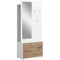 Xonox.home Garderobe Polo Set Garderobenkombination Garderobenschrank Garderobenmöbel Flurmöbel-Set Flursystem