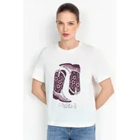RICH & ROYAL rich&royal T-Shirt Cow Girl Boots in
