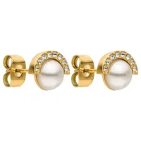 Purelei Ohrringe Halo mit Schmucksteinen Gold Damen