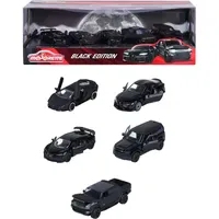 MAJORETTE Black Edition 5er Auto-Geschenkset schwarz 1:64